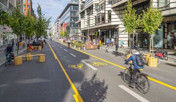 Fighting Climate Change with a City Pop-Up Bike Lane for a Carbon Neutral Future