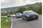 Hyundai Ioniq Elektro, Kia e-Niro, Tesla Model 3, VW ID3