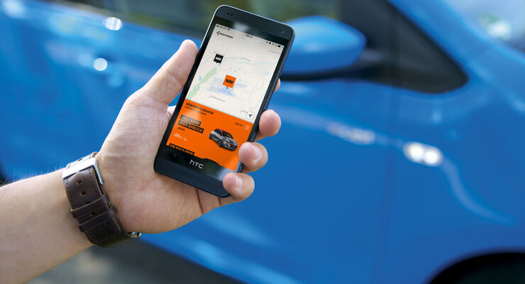 Smartphone Sixt Automiete Carsharing schlüsselloses öffnen
